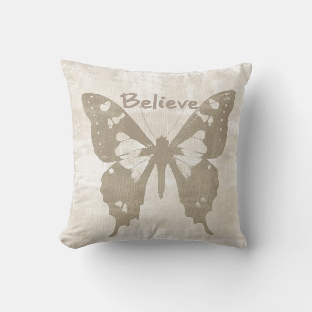 Cojín Decorativo Cream Belibe Butterfly (Anverso)