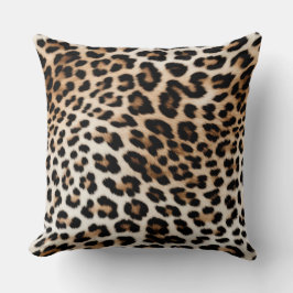Cojín Decorativo Cream Black Leopard Print
