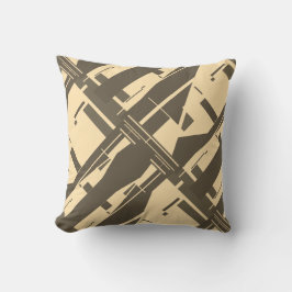 Cojín Decorativo Creamy Beige Dark Diagonal Resumen Diseño