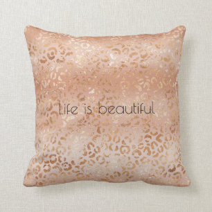 Cojín Decorativo Creamy Peach Leopard Print
