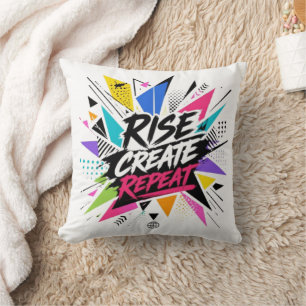 Cojín Decorativo Crear Crecer Repetir Tipografía Motivacional – Col