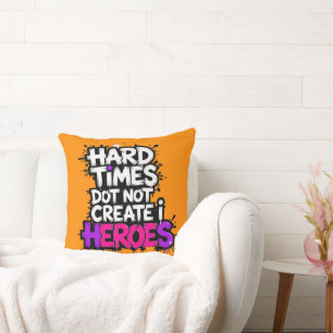 Cojín Decorativo Crear héroes tipográficos con gradiente vibrante