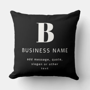 Cojín Decorativo Crear nombre de empresa, monograma y texto adicion