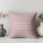 Cojín Decorativo Crear su propia cita motivacional<br><div class="desc">Crea tu propio presupuesto personalizado lanzar almohada. Presenta una tipografía de máquina de escribir minimalista.</div>