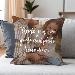 Cojín Decorativo Crear su propia cita Personalizado en imagen