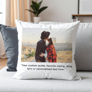 Cojín Decorativo Crear su propia cita Personalizado Foto personaliz