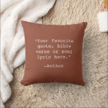 Cojín Decorativo Crear su propia cotización<br><div class="desc">Crea tu propio presupuesto personalizado lanzar almohada. Presenta una tipografía de máquina de escribir minimalista.</div>