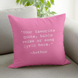 Cojín Decorativo Crear su propia cotización<br><div class="desc">Crea tu propio presupuesto personalizado lanzar almohada. Presenta una tipografía de máquina de escribir minimalista.</div>