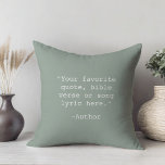 Cojín Decorativo Crear su propia cotización<br><div class="desc">Crea tu propio presupuesto personalizado lanzar almohada. Presenta una tipografía de máquina de escribir minimalista.</div>