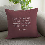 Cojín Decorativo Crear su propia cotización<br><div class="desc">Crea tu propio presupuesto personalizado lanzar almohada. Presenta una tipografía de máquina de escribir minimalista.</div>