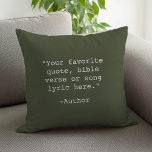 Cojín Decorativo Crear su propia cotización<br><div class="desc">Crea tu propio presupuesto personalizado lanzar almohada. Presenta una tipografía de máquina de escribir minimalista.</div>
