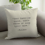 Cojín Decorativo Crear su propia cotización<br><div class="desc">Crea tu propio presupuesto personalizado lanzar almohada. Presenta una tipografía de máquina de escribir minimalista.</div>