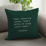 Cojín Decorativo Crear su propia cotización<br><div class="desc">Crea tu propio presupuesto personalizado lanzar almohada. Presenta una tipografía de máquina de escribir minimalista.</div>