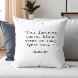 Cojín Decorativo Crear su propia cotización<br><div class="desc">Crea tu propio presupuesto personalizado lanzar almohada. Presenta una tipografía de máquina de escribir minimalista.</div>