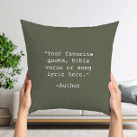 Cojín Decorativo Crear su propia cotización<br><div class="desc">Crea tu propio presupuesto personalizado lanzar almohada. Presenta una tipografía de máquina de escribir minimalista.</div>