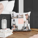 Cojín Decorativo Crear su propia galería monogramada de 5 fotos<br><div class="desc">Añade tus fotos y tu monograma de personalizado para un diseño especial de un tipo.</div>