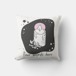 Cojín Decorativo Crear su propia vela de Navidades retro