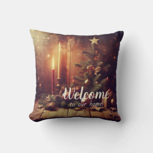 Cojín Decorativo Crear su propio árbol y velas de Navidades de tall