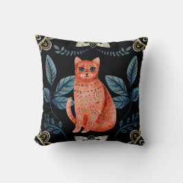 Cojín Decorativo Crear su propio gato rojo nórdico