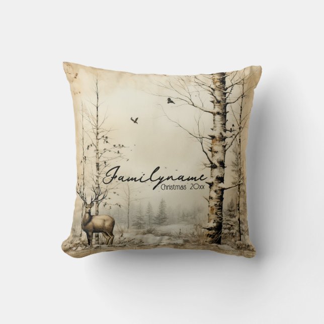 Cojín Decorativo Crear su propio invierno salvaje (Anverso)