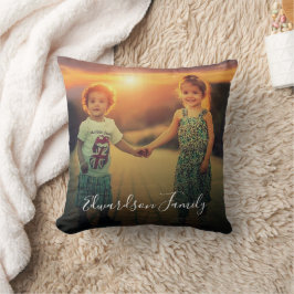 Cojín Decorativo Crear su propio nombre de monograma de fotos de su