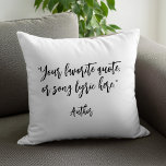 Cojín Decorativo Crear su propio presupuesto de caligrafía<br><div class="desc">Crea tu propio presupuesto personalizado lanzar almohada. Presenta una tipografía caligráfica minimalista.</div>