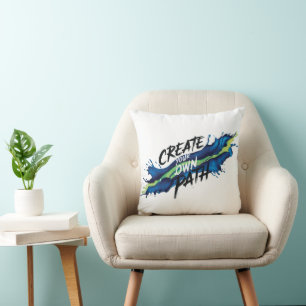 Cojín Decorativo Crear su propio trazado Vibrante Diseño Inspirador