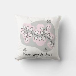 Cojín Decorativo Crear sus propios Navidades Retro String Lights