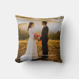 Cojín Decorativo Crear tu propia foto de pareja Añadir nombres
