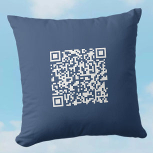 Cojín Decorativo Crear un código QR escaneable Azul marino desvan