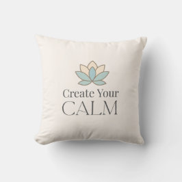 Cojín Decorativo Create Your Calm Minimal Motivational Pillow