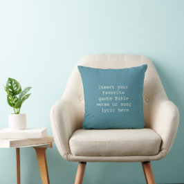 Cojín Decorativo Create Your Own Quote Pillow – PersonalizTeal Blue