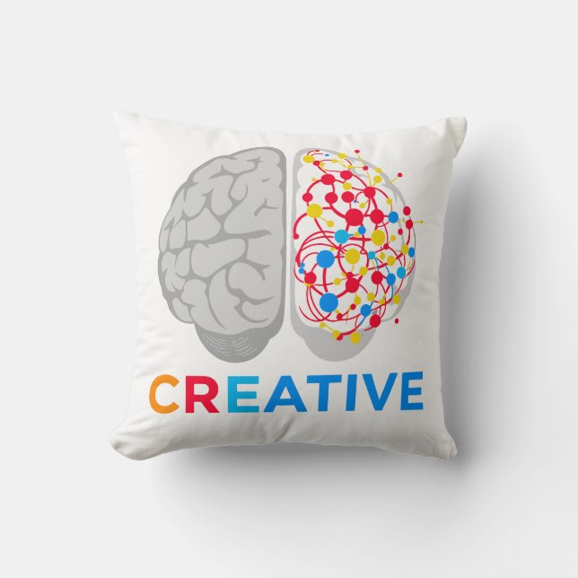 Cojín Decorativo Creative Brain Left Right Hemisphere (Anverso)