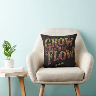 Cojín Decorativo Crecer Con El Flujo Nombre Personalizado Tipografí
