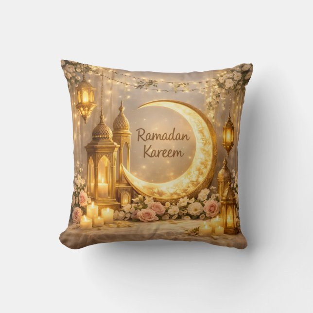 Cojín Decorativo Creciente de Luz y Paz -  (Anverso)