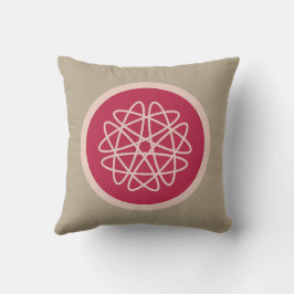 Cojín Decorativo Crecimiento Nuclear - magenta sobre centeno - patr