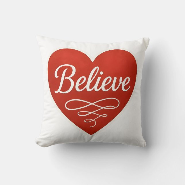 Cojín Decorativo Cree Corazón (Anverso)