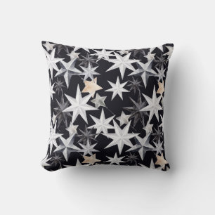 Cojín Decorativo Cree su propia plata hipoglucémica, blanca, estrel
