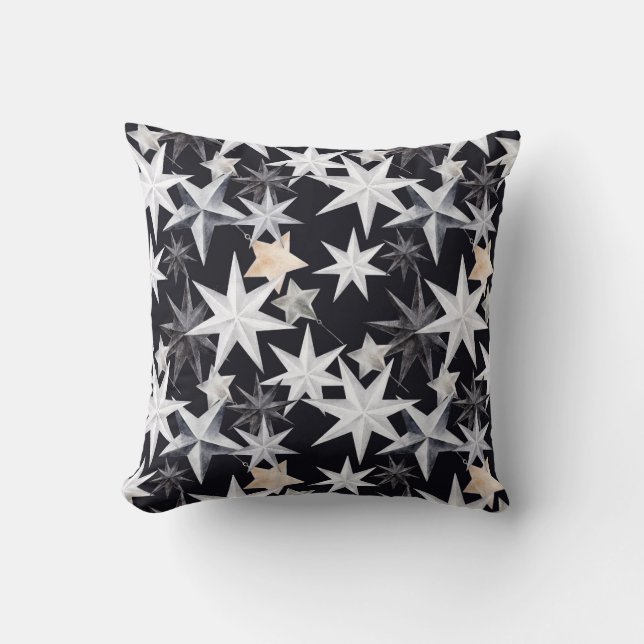 Cojín Decorativo Cree su propia plata hipoglucémica, blanca, estrel (Anverso)