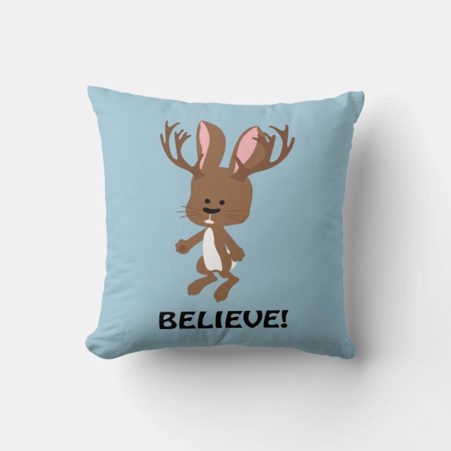 Cojín Decorativo ¡Creed! Cute Jackalope (Anverso)