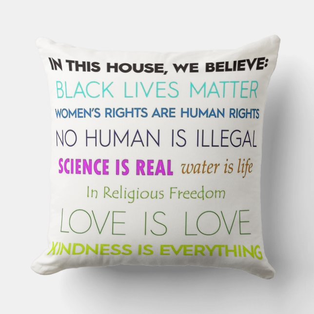 Cojín Decorativo Creemos: Pillow (Anverso)