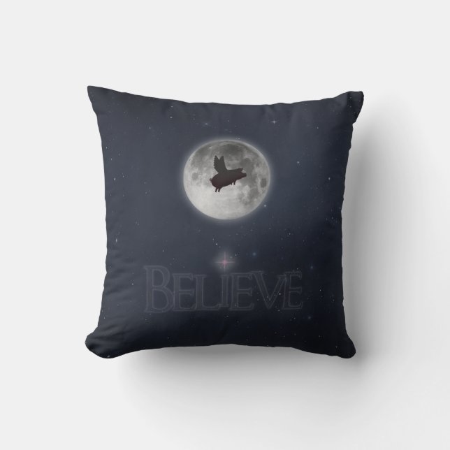 Cojín Decorativo Creen-Cerdos volarán (Anverso)