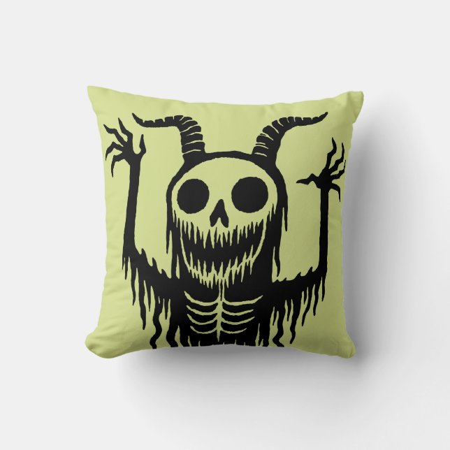 Cojín Decorativo Creepy Demon Skull (Anverso)
