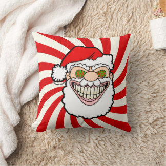 Cojín Decorativo Creepy Santa Claus Screwball Graphics