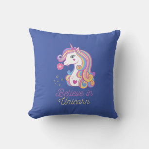 Cojín Decorativo Creer En La Unicornio Mágica