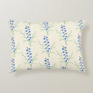 Cojín Decorativo Crema de campanillas azules