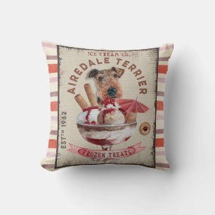 Cojín Decorativo Crema de helado de perro