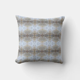 Cojín Decorativo Crema de patrón abstracto de gris blanco