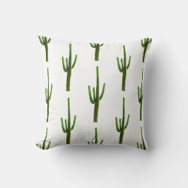 Cojín Decorativo Crema del desierto de Arizona Saguaro Cactus