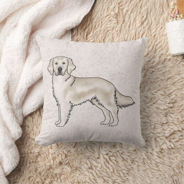 Cojín Decorativo Crema inglesa Golden Retriever Cute Cartog Dog (Manta)